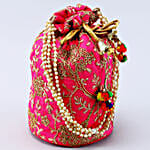 Gold Embroidered Potli Bag