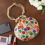 Thread Embroidery Potli Bag