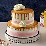 Dripping 2 Tier Butterscotch Cake- 1.5 Kg