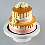 Dripping 2 Tier Butterscotch Cake- 1.5 Kg