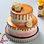 Dripping 2 Tier Butterscotch Cake- 2 Kg