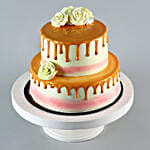 Dripping 2 Tier Butterscotch Cake- 2 Kg