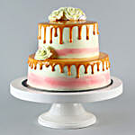 Dripping 2 Tier Butterscotch Cake- 2 Kg