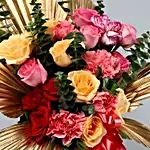 Charismatic Mixed Roses & Carnations Samadhan Vase