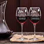 Personalised You Are My Person Wine Glasses- Set of 2