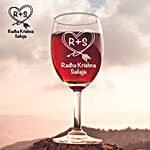 Personalised In-Love Wine Glass Set of 2