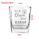 Personalised Kal Se Daaru Band Whiskey Glass Set of 2