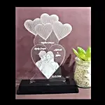 Personalised Heart Balloons Couple LED Lamp