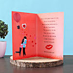 Personalised Quirky Romantic Kiss Day Greeting Card