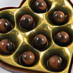 Caramel Chocolate Pralines Heart-Shaped Box
