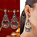 Black & Brown Lunar Shaped Earrings
