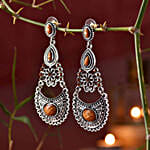 Black & Brown Lunar Shaped Earrings