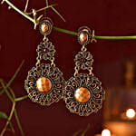 Brown Floral Earrings