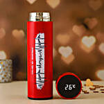Personalised My Heartbeat Temperature Bottle- Red