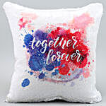 Personalised V-Day Special Double Side Sequin Cushion