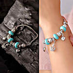 Funky Heart Silver Charm Bracelet