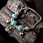 Funky Heart Silver Charm Bracelet
