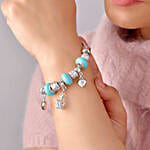 Funky Heart Silver Charm Bracelet