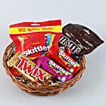 Imported Chocolates Cane Basket