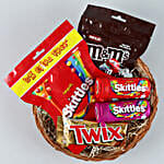 Imported Chocolates Cane Basket