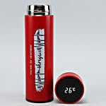 Personalised My Heartbeat Temperature Bottle- Red