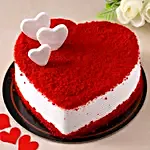 Valentine's Heart Red Velvet Cake- Eggless 1 Kg