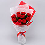 Appealing Red Roses Double Wrapped Bouquet