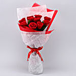 Appealing Red Roses Double Wrapped Bouquet