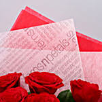 Appealing Red Roses Double Wrapped Bouquet