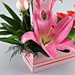 Exquisite Pink Floral Box Arrangement