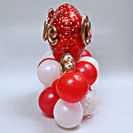Love You White & Red Balloon Bouquet