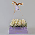 Serene White Roses Gift Arrangement