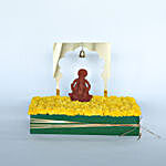 Yellow Marigold & Ganeshji Arrangement