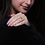 Giva Silver Zircon Layered Ring