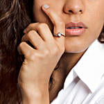 Giva Silver Sparkling Solitaire Ring