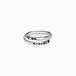Giva Silver Layered Affirmation Ring