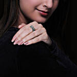 Giva Oxidised Blooming Flower Ring