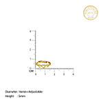 Giva Anushka Sharma Golden Triple Heart Ring