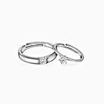 Giva Anushka Sharma Silver Minimal Couple Rings