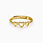 Giva Anushka Sharma Golden Triple Heart Ring