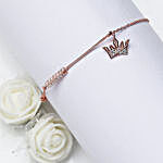 GIVA 925 Silver  Rose Gold Crown Bracelet