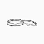 GIVA 925 Silver Cupid Arrow Couple Bands