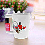 3D Nail Paint Ceramic Mug