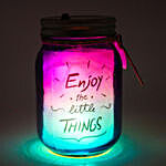 LED Enjoy Your Life Quote Mason Jar