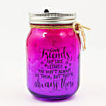 LED Good Friends Quote Mason Jar