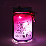 LED Good Friends Quote Mason Jar