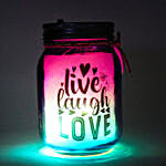 LED Live Love Laugh Quote Mason Jar