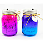 LED Sparkle Quote Mason Jar