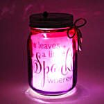 LED Sparkle Quote Mason Jar