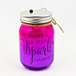 LED Sparkle Quote Mason Jar